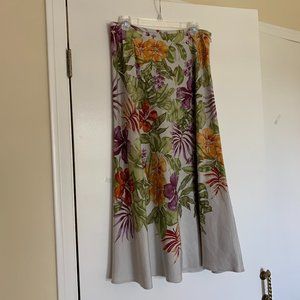 Talbots Beautiful Tropical Print Skirt